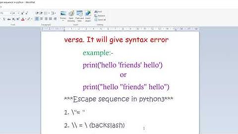 Python 3 tutorial part 3 (print function, escape sequence and comments line in python 3)