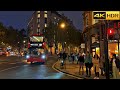 An Evening of Autumn in London | London Night Walk - 2023 [4K HDR]