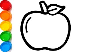 How to Draw Apple and Fruits for Kids - Fun Fruits Coloring Book #2