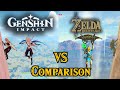 Genshin Impact VS Zelda Breath of the Wild COMPARISON (synced side by side)