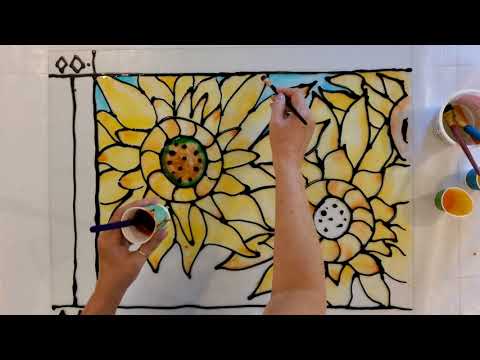 DIY Faux Stained Glass Using Clear Glue - Katieish