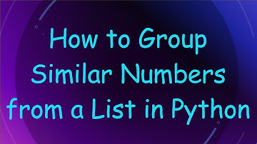 How to Group Similar Numbers from a List in Python