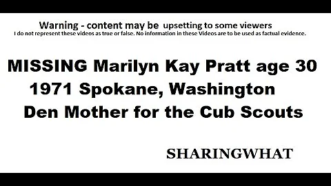 MISSING Marilyn Kay Pratt age 30 1971 Spokane, Was...
