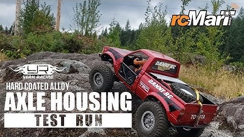 Yeah Racing Hard Coated Alloy Axle Housing on Axial SCX10 II Crawler RC - Test Run