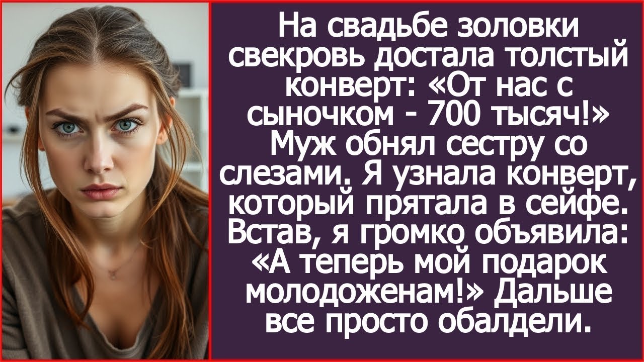 На свадьбу золовки я узнала в руках свекрови конверт с 700 тысячами из моего сейфа.