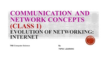 CS8591 Anna university Computer Networks [Tamil] -Evolution of Networking Internet