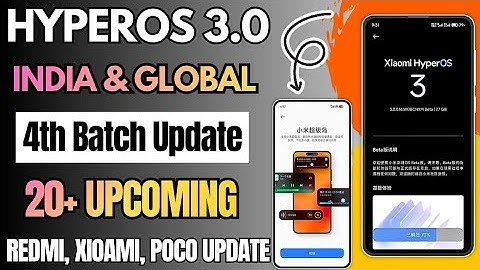 HyperOS 3.0 India & Global 4th Batch Devices & Upcoming Update & India Update Release Date & More