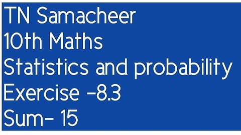 10th maths Exercise 8.3 sum (15) ll maths ll tamil