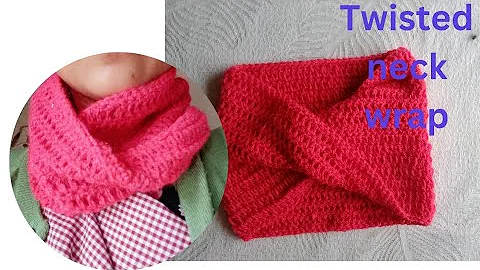 Crochet twisted  infinity neck wrap/cowl/scarf for beginners