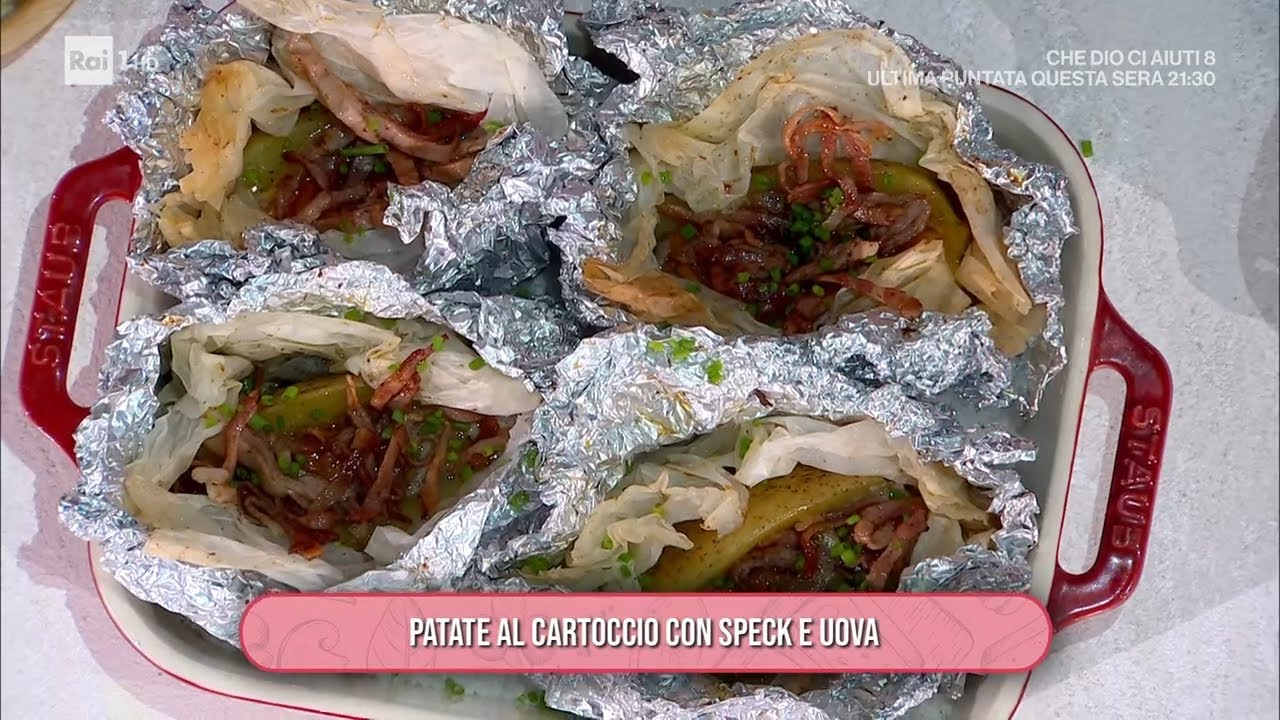 Patate al cartoccio con uova e speck - È sempre mezzogiorno 08/05/2025