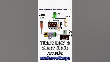 Under-voltage detection with Zener Diode‼️| How Zener diode shows low-voltage🧐✔️ #electronics #diy