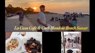 뉴욕 롱아일랜드 노스포트 La Casa Cafe Food Review & Crab Meadow beach Sunset, Northport, Long Island, New York