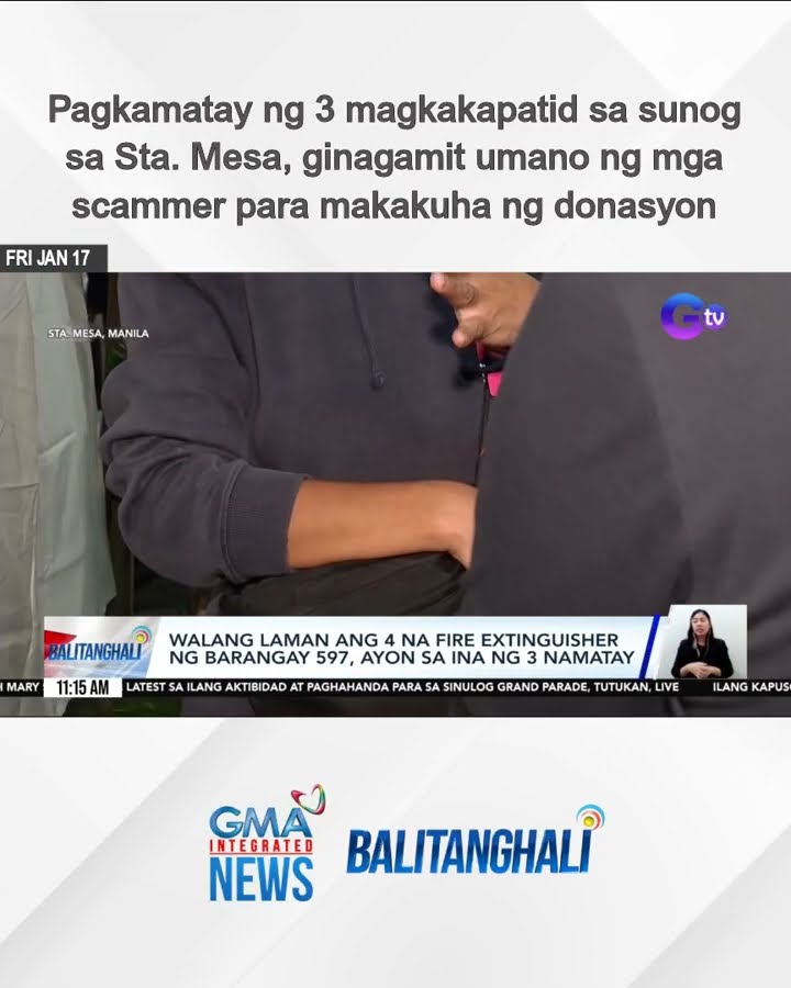 Pagkamatay ng 3 magkakapatid sa sunog sa Sta. Mesa, ginagamit umano ng mga scammer... | Balitanghali