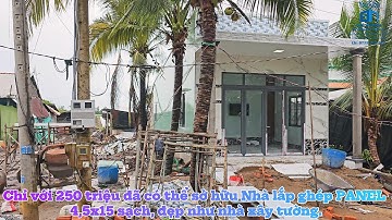 Nhà lắp ghép PANEL tại Đồng Tháp đã thi công hoàn thiện đẹp như nhà xây. Chỉ từ 250TR đã sở hữu được
