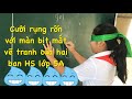 Cười rụng rốn với thử thách bịt mắt vẽ tranh của hai học sinh lớp 5|Lâm Hồng TV