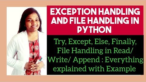 Exception and File Handling in Python in Hindi | Python file handling program | Python Exceptions