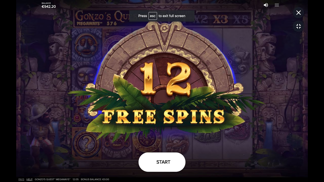 Gonzo S Quest Slot Free Spins And Big Win Youtube