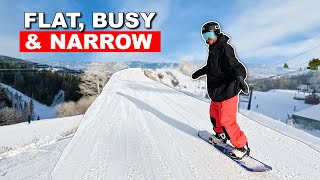 This Run is a Beginner Snowboarders Worst Nightmare - Narrow, Flat & Busy