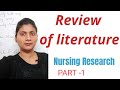 REVIEW OF LITERATURE || NURSING RESEARCH
