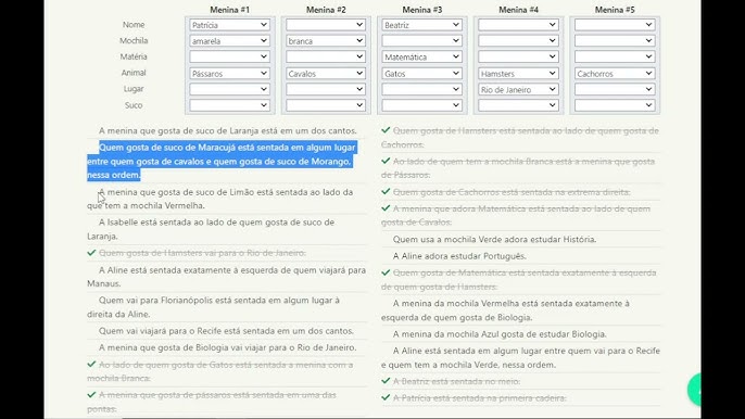 Respostas do racha-cuca: Problema de Lógica - Fila do Banco