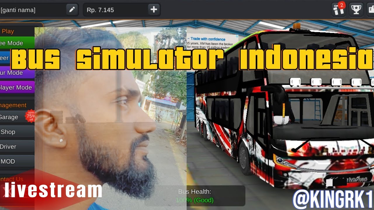 King Rk 1998 is live ⭕ Bus Simulator Indonesia livestream