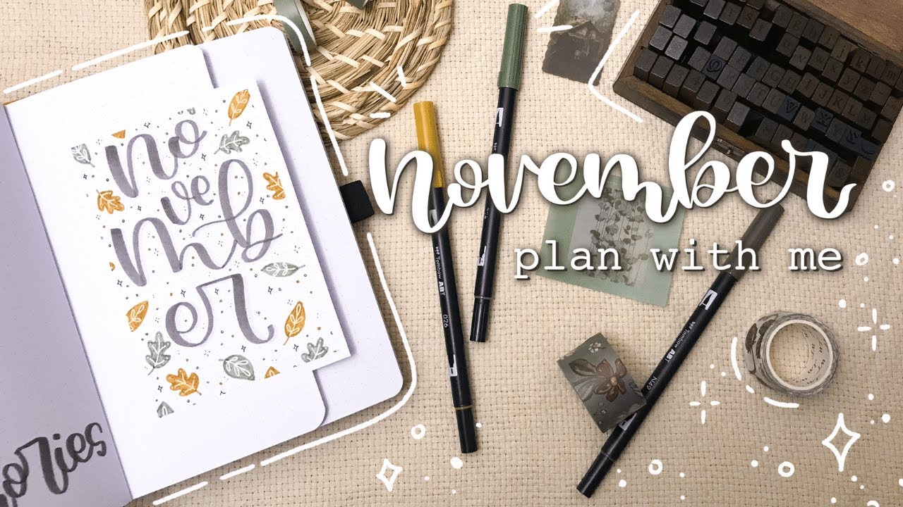NOVEMBER PLAN WITH ME | November 2021 Bullet Journal Setup | November Bullet Journal PWM