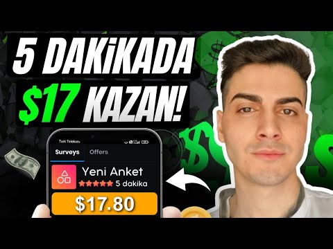 YENİ SİTE: 5 DAKİKALIK TEK BİR ANKETTEN $17 PARA KAZAN! 💰 - Anket Doldurarak Para Kazanmak