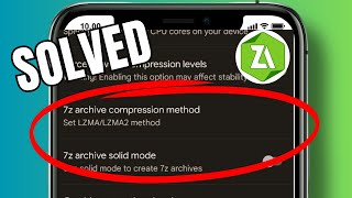 How to choose 7z compression method on ZArchiver