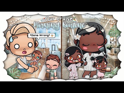 Our morning routine on A CRUISE! 🛳️🌴 *Aesthetic* 🥥 || *With Voice* 🔊 || Avatar World 🌎