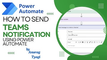 How to Send teams notification using Power Automate Flow 📢- By Anurag Tyagi
