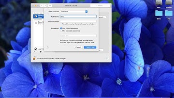 How to create a new user on Mac OS X