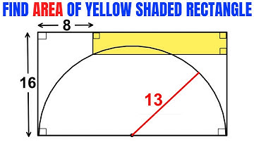 Calculate area of the Yellow shaded Rectangle | Important Geometry and Algebra skills explained