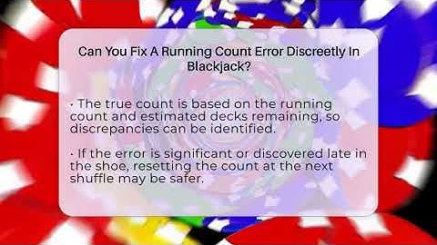 Can You Fix A Running Count Error Discreetly In Blackjack? - The Blackjack Blueprint