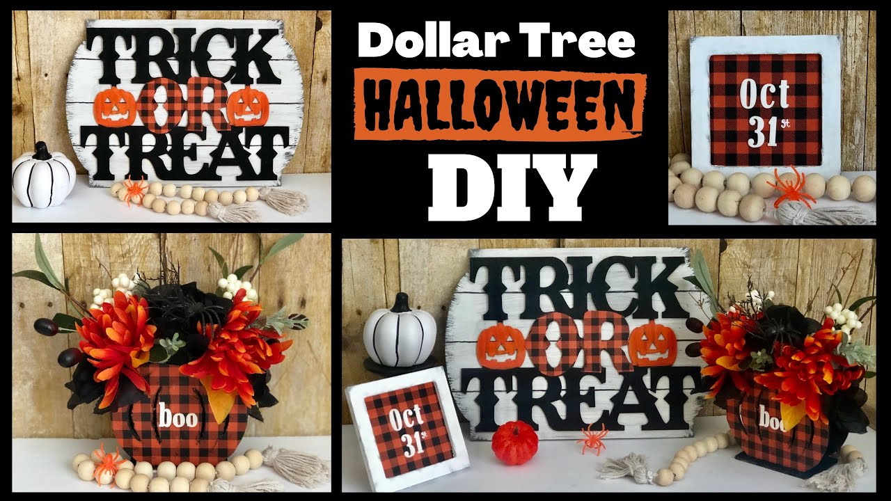 Dollar Tree DIY | Halloween Farmhouse Home Decorations | Halloween 2020 ...