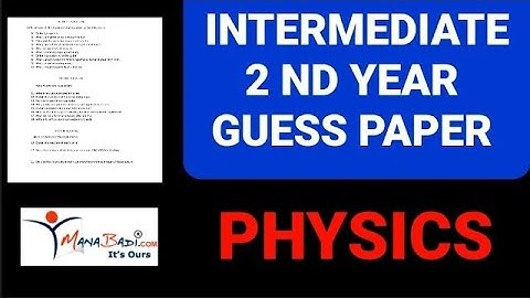 INTER PHYSICS 2ND YR GUESS PAPERS 2023 | 45 Marks assured in Board Exam|2nd Year Inter Physics Paper