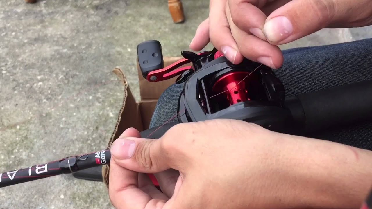 How to line a bait caster YouTube