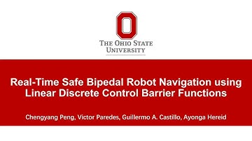 Real-Time Safe Bipedal Robot Navigation using Linear Discrete Control Barrier Functions