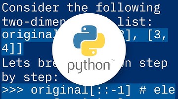 Rotating a two-dimensional array in Python