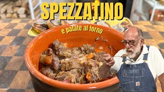 Spezzatino di manzo con patate al burro (lardellate) - La ricetta di Giorgione