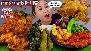 EAT WHOLE CHICKEN BETUTU, TERASI SAMBAL, RAW LALAPAN, YOUNG JENGKOL, LEUNCA, EGGPLANT, FRIED PETE