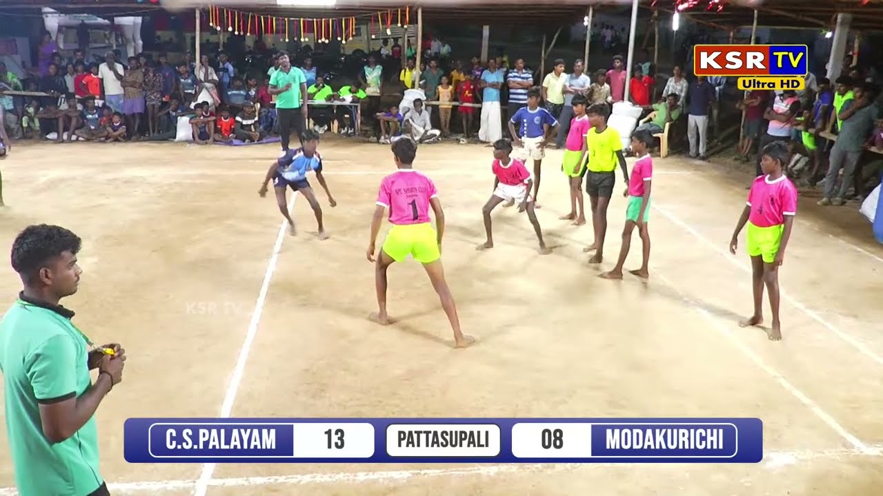 Kabaddi Match Modakurichi vs Chinnasamypalayam | Pattasupali Elumathur ...