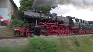 Dampftage Rottweil 2016  Parallelfahrt 50 2988 / 2 german steam trains on parallel run.