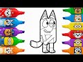 Easy Bluey Drawing Step by Step | Drawing for Kids
