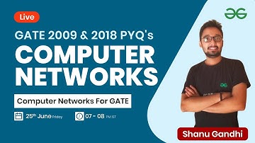 Computer Networks Gate PYQ 2018 & 2009 with Shanu Gandhi | GeeksforGeeks GATE