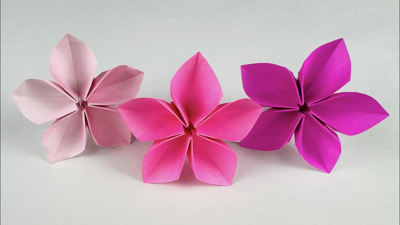 折り紙】素敵な桃の花🍑How to make peach blossom#桃の花#もも#peach