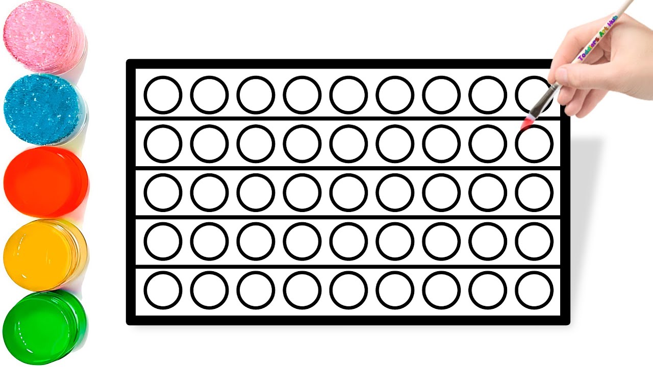 How To Draw and Color a Rainbow POP IT |  Pop it Fidget Toys Drawing Tutorial