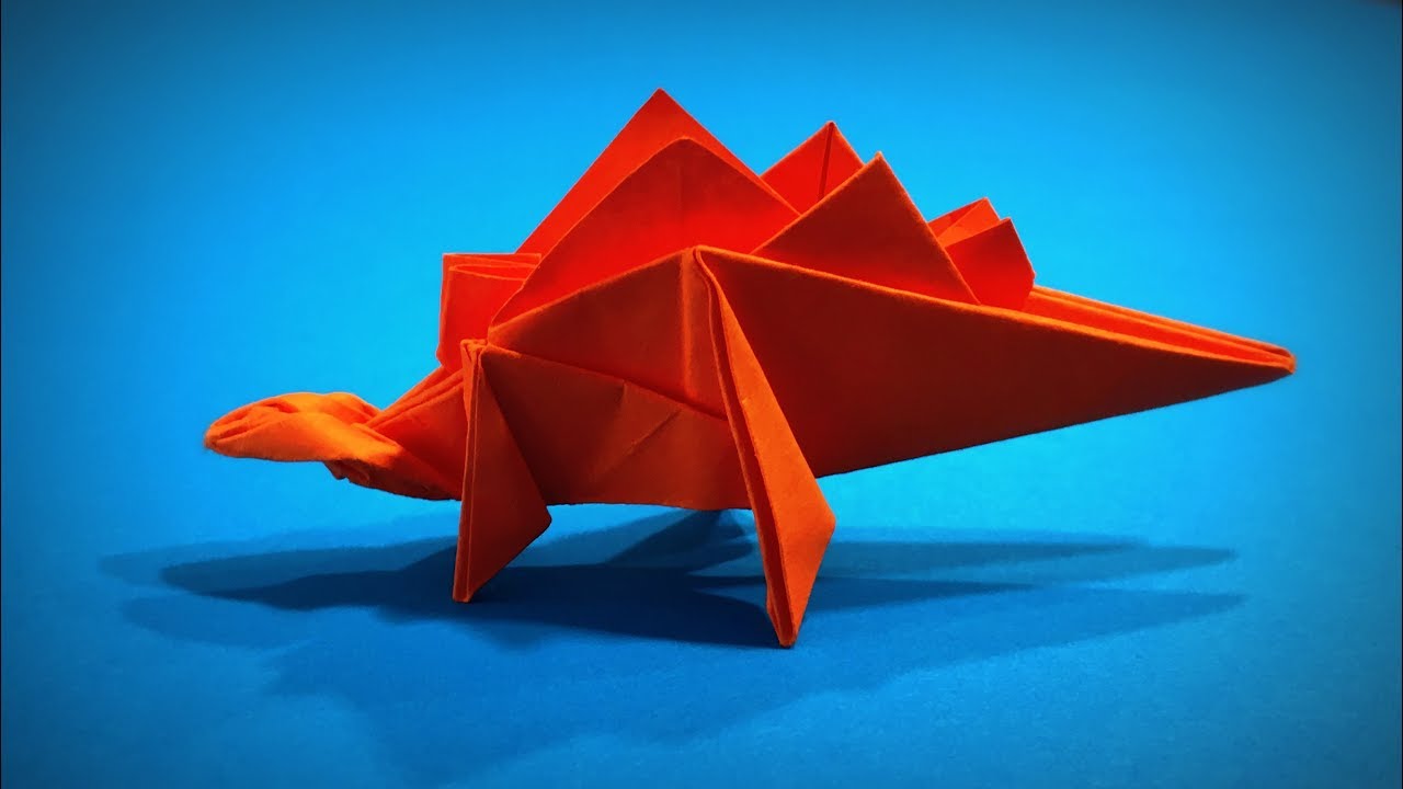 Origami Dinosaur How to Make a Paper Dinosaur Stegosaurus DIY Easy Origami ART Paper