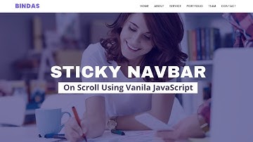 Sticky Navigation Bar On Scroll Using Vanila JavaScript | Fixed Navigation Bar