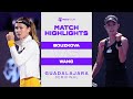 Marie Bouzkova vs. Qiang Wang | 2022 Guadalajara Semifinals | WTA Match Highlights