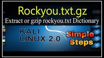 How to Unzip and Use Rockyou Wordlist in Kali Linux? | 2021 | Hindi